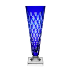 Ballon D'Or Blue Vase 10.8 In
