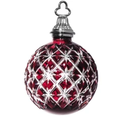 Waterford Annual Ornament ‘2013’ Ruby Red Bauble 2.9 In