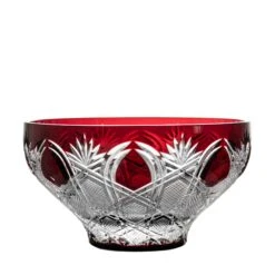 Fabergé Czar Imperial Ruby Red Bowl 9.1 In