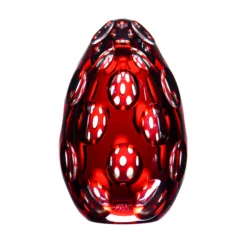 Bliss Ruby Red Egg Paperweight 3.9 In