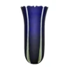 Double Cased Blue Light Green Vase 11.8 In