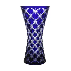 Stars Blue Vase 7.9 In