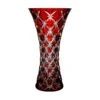 Stars Ruby Red Vase 9.8 In