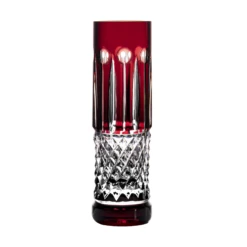 Fabergé Xenia Ruby Red Vase 5.9 In