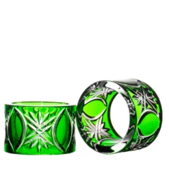 Fabergé Czar Imperial Green Napkin Ring Set Of 2
