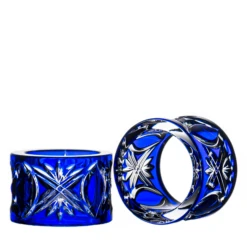 Fabergé Czar Imperial Blue Napkin Ring Set Of 2