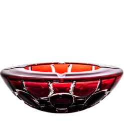 Zoe Ruby Red Ashtray 8.3 In