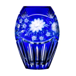 Carla Blue Oval Vase 8.2 In