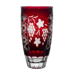 Marsala Ruby Red Vase 10.2 In
