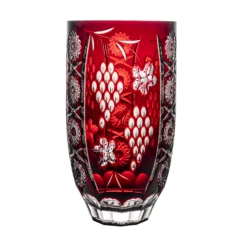Marsala Ruby Red Vase 11.8 In