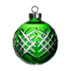 Holly Green Ball Ornament 2.9 In