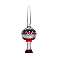 Waterford Clarendon Ruby Red Tree Top Ornament 10.4 In