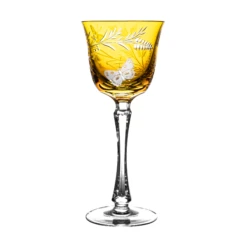 Butterfly Golden Large Wine Glass