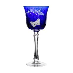 Butterfly Blue Water Goblet
