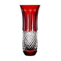 Fabergé Xenia Ruby Red Vase 6.2 In