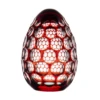 Outstanding Ruby Red Egg Paperweight 4.7 In
