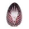 Russian Court Ruby Red Egg Paperweight 4.7 In