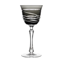 Birks Crystal Silver Ribbon Grey Small Wine Glass