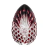 Russian Court Ruby Red Egg Paperweight 3.9 In
