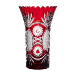 Fabergé Czar Bellagio Ruby Red Vase 9.8 In