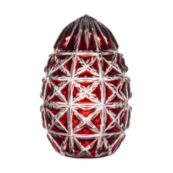 Delight Ruby Red Egg Paperweight 3.9 In