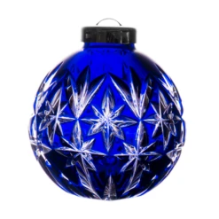 Waterford Annual Ornament ‘2001’ Blue Bauble 2.7 In