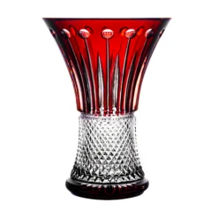 Fabergé Xenia Ruby Red Vase 8.1 In