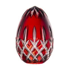 Spectacular Ruby Red Egg Paperweight 4.7 In