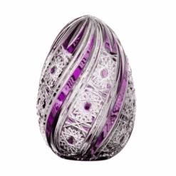 Fabergé Czar Bellagio Purple Egg Paperweight 4.7 In