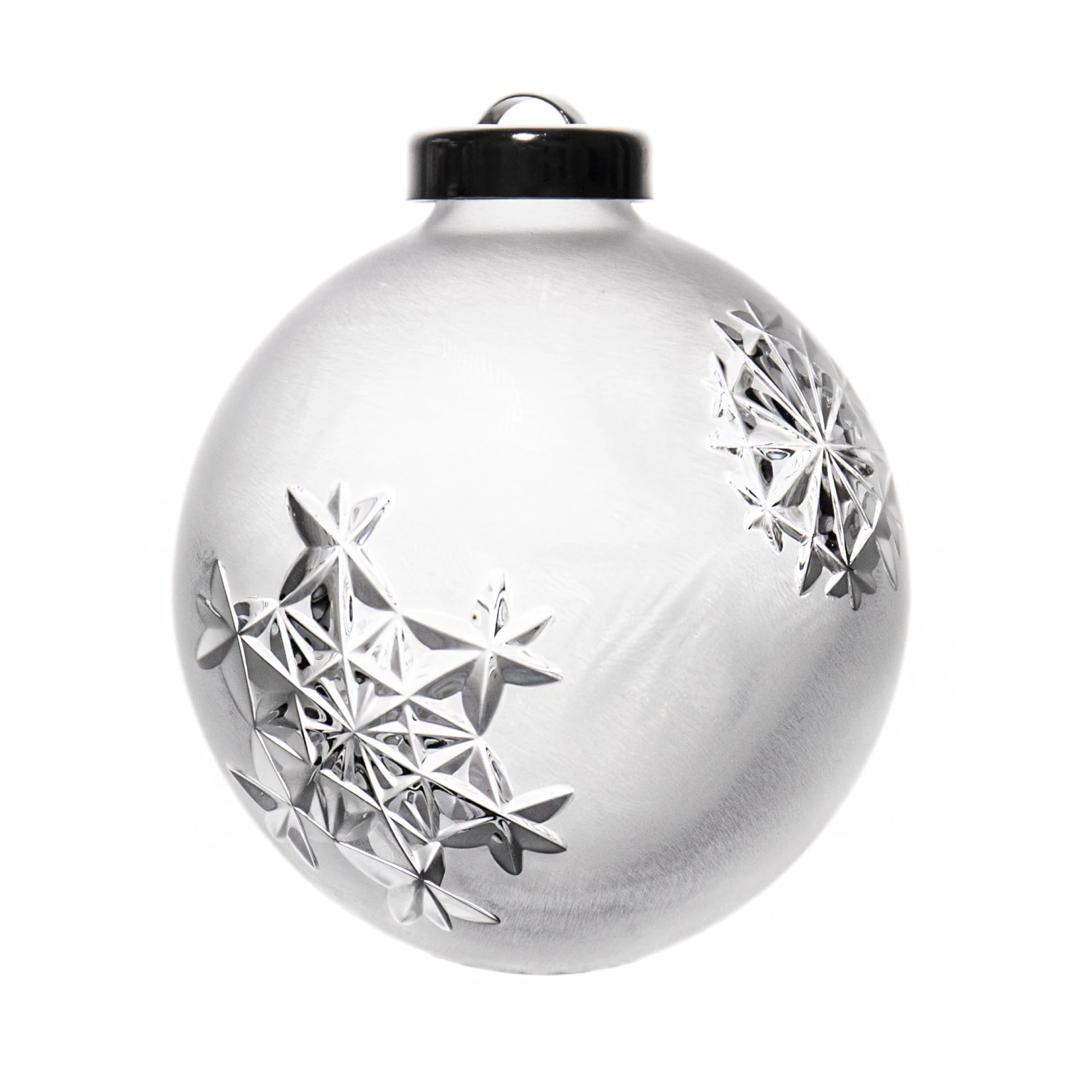 Snow Crystals Frosty Ball Ornament 2.9 In 2 Snow Crystals Frosty Ball Ornament 2.9 In - Image 2