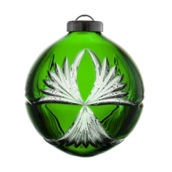 Hope For Peace Green Ball Ornament 2.9 In