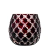 Stars Dark Ruby Red Votive 3.3 In