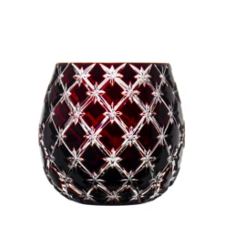 Stars Dark Ruby Red Votive 3.3 In