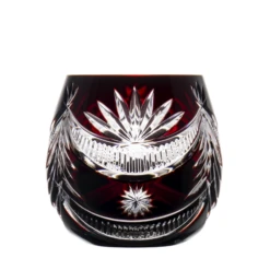 Winter Wonderland Dark Ruby Red Votive 3.3 In