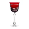 Birks Crystal Silver Ribbon Ruby Red Water Goblet