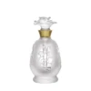 Daffodil Frosted Perfume Bottle 2 Oz With Gold Accent