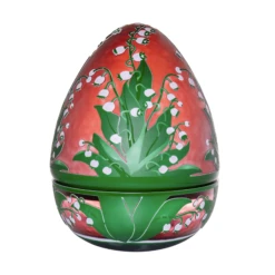 Snow Lily Double Cased Golden Red - Green - White Egg Box 15 In