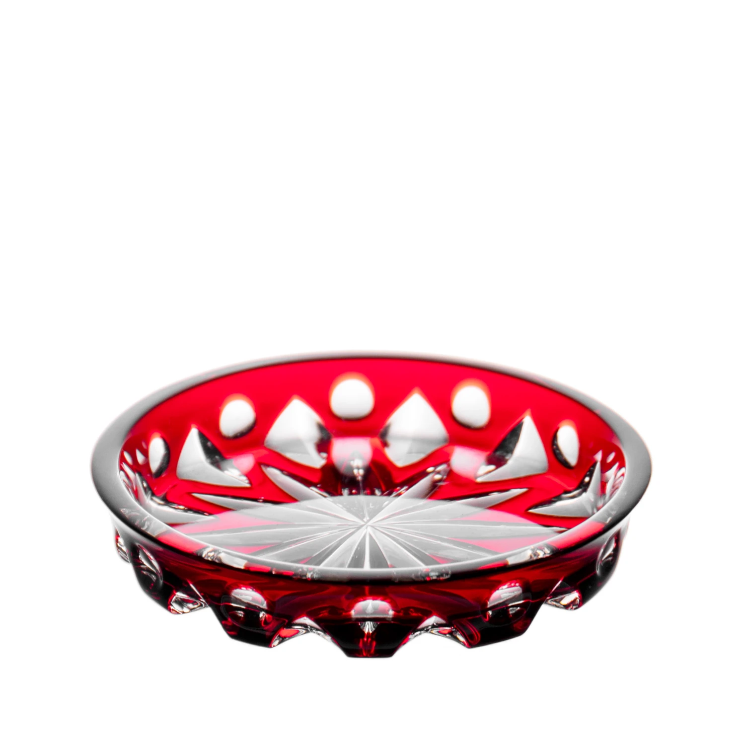 Fabergé Salute Ruby Red Coaster 3.5 In 2 Fabergé Salute Ruby Red Coaster 3.5 In - Image 2