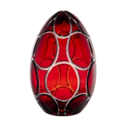 Zoe Ruby Red Egg Paperweight 7.1 In