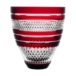 John Rocha At Waterford Voya Ruby Red Vase 7.5 In