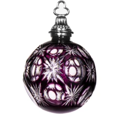 Waterford Annual Ornament ‘2010’ Purple Bauble 2.9 In