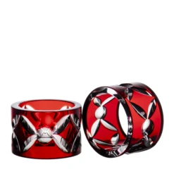 Oculus Ruby Red Napkin Ring Set Of 2