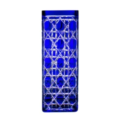 Cannage Blue Vase 11.8 In