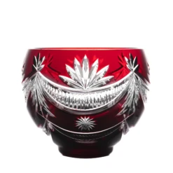 Waterford Winter Wonderland Ruby Red Votive Small Bowl 3.9 In