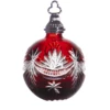 Waterford Winter Wonderland Ruby Red Ball Ornament 2.9 In