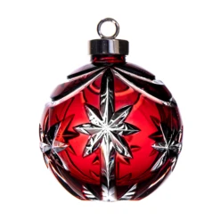 Waterford Annual Ornament ‘2007’ Ruby Red Bauble 2.9 In